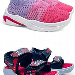 Kids Sandals and Shoes Combo (2 Pairs) for Baby Boys and Girls-image-47