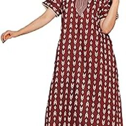 Women's Pure Cotton Block Print Regular Rajasthani Jaipuri Maxi Nighty-image-5