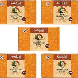 Kottakkal ayurveda® Skin Protection Soap - 75 gm, With Natural Ingredients (Pack of 5)-50