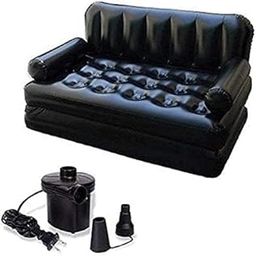 Air Sofa 5 in 1 Inflatable Air Sofa Bed Multi-Functional Black Couch with Free Electric Pump 3 Seater Queen King Size Versatile Sofa Cum Air Folding Bed Recliner Sofa Bed & More – Portable & Durable-15