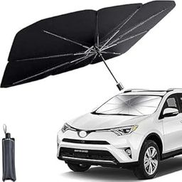 ATOOZED Car Sun Light Windshield Cover, Umbrella Windshield Sun Light for Car Front Window，Sun Protection & Heat Insulation Sun Light Full Cover Sun Light for Most Vehicles (Black)-image-5