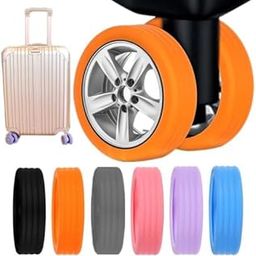 8PCS Silicone Protector Luggage Wheel Cover Trolley Wheel Cover Shock Absorption for Trolley Bag Suitcase Wheel Cover Silicone for Most 8 Spinner Wheel Bag/Chair 2inch-3inch (5cm-8cm)-picture-20