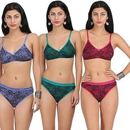 Women's Cotton Bra and Panty Set for Honeymoon Lingerie-picture-53