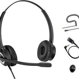 Cisco Headset Noise Cancelling Mic Compatible with Cisco Phone 6841 6871 7941g 7961g 7971g 8811 8845 8865 8941 8961 Series Models Includes U10 RJ9 Cord and 3.5mm Smartphone Adapter-image-41