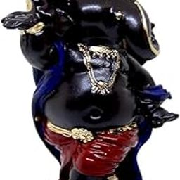 PRIYANKA CREATIONS Handcrafted Lord Ganesha Idol Sculpture Showpiece Figurine(6 * 3 * 3 Inches) (Gold) (Red)-image-33