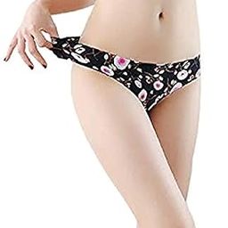 Women's Lace Thong Panty, Free Size(Fit for Waist 30, 32,34) (Style2 - Pack of 2) Multicolour-picture-14