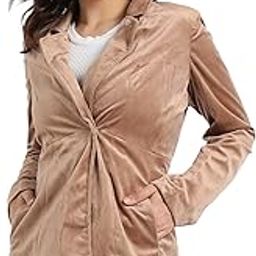 Suede Women's Casual Standard Length Coat-picture-34