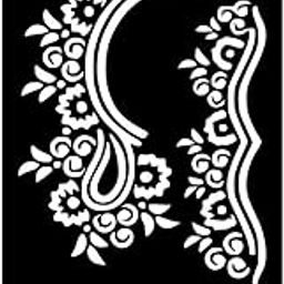 Temporary Tattoowala Fun Shape Mehndi Stencil Sticker Designed for Boys and Girls to Enjoy Drawing-19