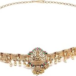 Traditional Ethnic Temple Laxmi Gold Plated Kamaraband Jewellery for Women & Girls | Adjustable Kamarband|Belly Chain|Kandora|Waist Belt For Women |Pack of 1|KB106032-35