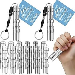 Tujoe 12 Sets Man of God Father Gift Religious Flashlight Keychains with Bible Verse Card for Christian Church Supplies-image-23