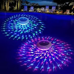 Goallim Solar Floating Pool Lights Flamingo Dynamic Lighting Effect, RGB Color Changing Auto Glow Flamingo Pool Lights That Float, IP68 Waterproof Hangable Floating Lights for Pool Party Decor - 2PCS-29