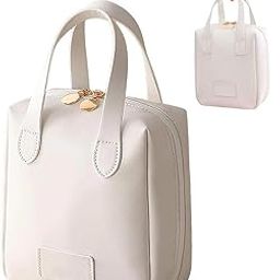 LOOKMINT Large Capacity Travel Cosmetic Bag, Portable Leather Waterproof Toiletry Bag Organizer Makeup Bag with Handle and Divider, Make Up Pouch with Zipper for Women-18