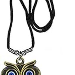 Nazar Battu Bronze Lucky Owl symbol Cord Chain Pendnet for Men and Women-picture-47