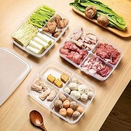 TRIMART Keep Large Kitchen Food Organizer with 4 Compartments – Multi-Grid Storage Container Box for Pantry, Cabinet, Shelf & Cupboard – BPA-Free Plastic Food Holder for Dry Goods, Snacks, (1 Pices)-image-7