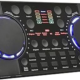 External Sound Cards - Compatible with computer and smart phone | Sound card V300 Live Sound Card Multifunctional Rechargeable BT Sound Card for SingingLive BroadcastingRecording Voice and Mus-15