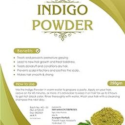 Pure Organic Indigo Powder shining black & strong hair (250Gm) cloth filtered-image-31