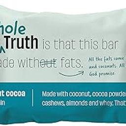 The Whole Truth - Protein Bars - Coconut Cocoa | Pack of 6 x 52g each | No Added Sugar | No Added Preservatives | No Gluten or Soy | No Artificial Sweeteners | All Natural-24