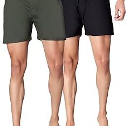 Regular Fit Solid 100% Soft & Durable Cotton Boxer Shorts Dual Pockets Anti-Bacterial Moisture Wicking Microfibre Waistband Ultra-Light Boxers for Men-picture-11