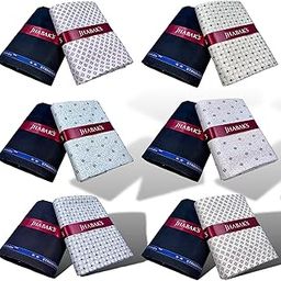 Unstitched Polyester Shirt & Trouser Fabric - 2.25m Shirt Piece - 1.20m Pant Material (Pack of 6 combo set) B-image-34