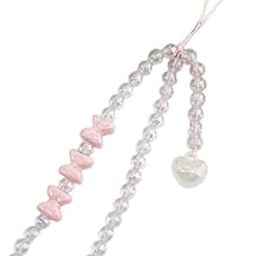 CALANDIS™ Beaded Phone Lanyard Purse Decoration Key Chains Cute Bracelet Keychain Pink Bow | Straps & Charms | Cell Phone Accessories-image-9