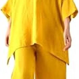 SOLID PLAIN KURTA PANT SET CORD SET DESIGNER UP N DOWN STYLE SUPER SOFT MUSLIN FABRIC-picture-33