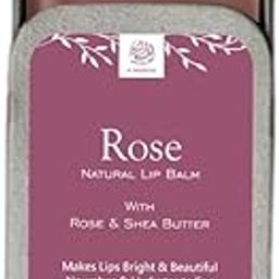 100% Natural Rose Lip Balm with Shea Butter & Rose Extract - Nourishing & Moisturizing 10g Pack, No Color Added for Soft, Smooth Lips-14