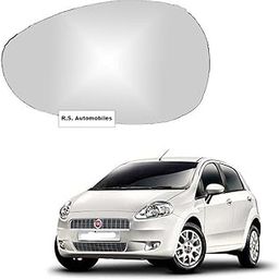 R.S. Automobiles Left Side View Mirror Glass for Fiat Punto (Non Heated)-image-67