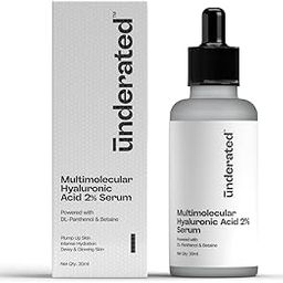 UNDERATED Multimolecular Hyaluronic Acid Serum powered by DL panthanol and gotu cola extract for Glow and Plump up skin with intense hydration | 30mL-image-66