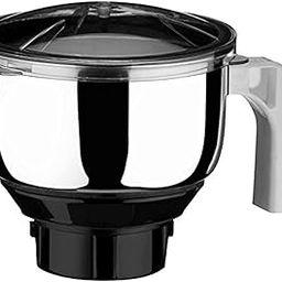 Preethi MGA-509 1L Jar (Steel/Transparent) | Stainless Steel, Transparent Dome | Easy to Clean, BPA-Free-1