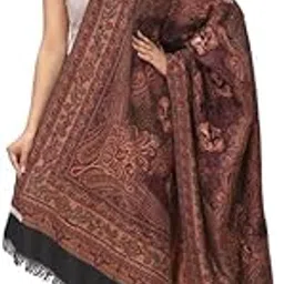 manra Women's Kashmiri Acro Wool Floral Printed Shawl [SIZE:40X80 Inches] (PASHMINA SHAWL)-picture-16