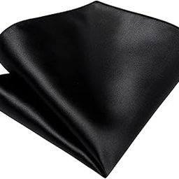 France Men's Pocket Square handkerchief soiled and Paisley Self-Design Satin Free Size (Black)-picture-40