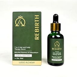 Lusso Alchemy Rebirth 7-in-1 Hair & Scalp Therapy Serum | Hair Growth & Hair Fall Control with Bakuchiol, Rosemary & Seabuckthorn | Ayurvedic Vegan Hair Oil | Non-Greasy, Deep Nourishment | 30ml-image-75