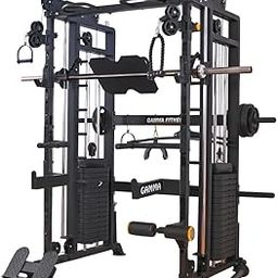 GAMMA FITNESS FTS-101 Plus Multi Gym Functional Trainer with Smith Machine for Home Gym Equipment (Black)-67