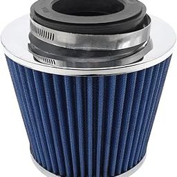 Alco 3" 75mm Car SUV High Flow Short RAM/COLD Air Intake Vent Cone Filter Cleaner Interior Performance Accessories (Blue)-image-68