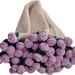 HEAVENGLOW Flower Bouquet Blanket Home Decor for Mother Day Graduation Anniversary Purple Beige 80cm-image-25