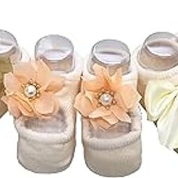 NewBorn Baby's Regular Cotton Socks (Pack Of 3) For 0-12 months-image-36