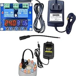 Shockley XH-M452 Thermostat 12V DC Temperature Humidity Controller thermometer + 24V Color Changing Mist Maker Fogger (XH-M452 + FOGGER)-image-1