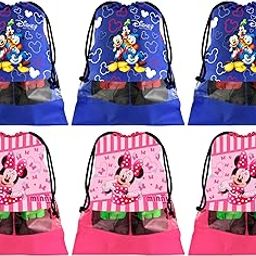 Portable Travel Shoe Bags Dust-Proof Shoe Organizer Space Saving Storage Bags, Disney Print (Set of 6,Royal Blue & Pink) -HS_35_KUBMART18024-image-90