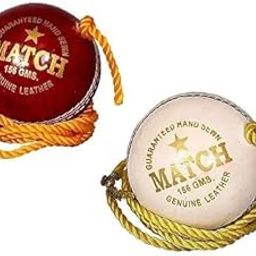 Vibco Leather Match Practice Hanging Cricket Ball Red & White Pack of 2 (Club Size)-picture-21