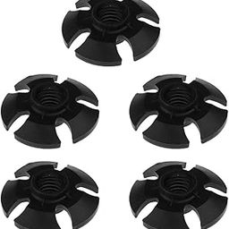 COMBR 5Pcs Snowflake Basket End Cap Tip for Walking Trekking Stick Hiking Pole, Black-image-37