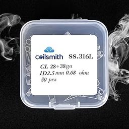 coilsmith Hot Heating Wire - Versatile Resistance Wire for Kilns, Pottery, and Forging. Highly Resistant, Hybrid Core, Ideal for Prebuilt Coils and Fused Clapton Wire Creations. Coil 316L 28+38ga-picture-18