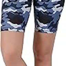 Neu Look Women Color Block Biking Shorts with Contrast Belt (Blue, Size - XL)-image-20