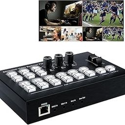 Live Streaming Video Mixer, 4 HDMI 4 Channel Input Video Switcher 2 Output HDMI Switcher, Support 1080P@60Hz, HDCP 1.4, Digital Audio Mixer Professional Streaming-image-27