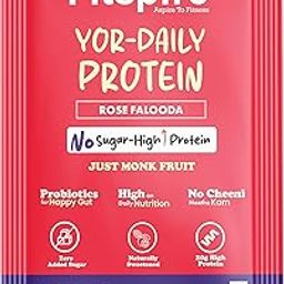 Fitspire YOR DAILY Whey Protein Travel Sachet | 20g High protein | Monk Fruit Sweetened | Pre & Probiotics for Easy Digestion| Vitamins & Minerals | No Added Sugar, No Artificial Flavors & Colors | Rose Falooda - 50g-image-54