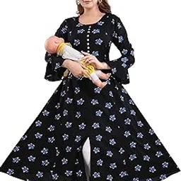 soulemo Women's Cotton A-Line Maternity Kurtas-picture-49