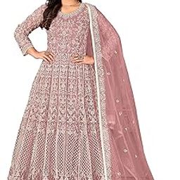 anarkali net and santoon straight suits for women | gown for women semi-stitched gown for women 2023 | gown in Clothing & Accessories-image-92