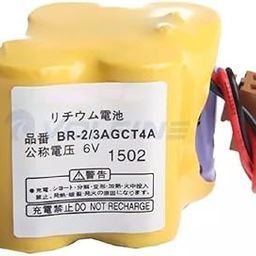 BR-2/3AGCT4A 6V 4400mAh Replacement Battery for Panasonic FANUC Controls, PLC Computer Ge Fanuc 18T Series, A98L-0031-0025, CUSTOM-107, SHS749, ALIT0138, LIT0138 (Brown Connector)-5