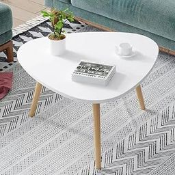 Tree House Nesting Triangle End Coffee Tables Nightstand Modern Furniture for Home Office Living Room Nest White Table (White)-image-14