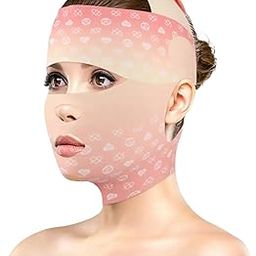 Double Chin Reducer, Adjustable Double Chin Lift Mask for Slimmer Jawline, Comfortable & Reusable Face Shaper for Women & Men,Nylon-Spandex Blend-2