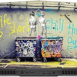 GADGETSWRAP Laptop Decal Vinyl Sticker Top Only Compatible with Alienware 15 R4 - Life is Short CHILL The Duck Out Canvas-image-18